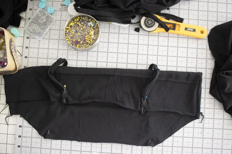 fold over and attach to the back