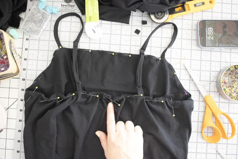 pin to top-stitch