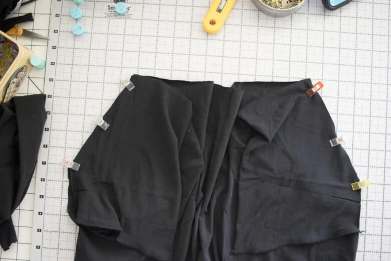 right sides together on pocket