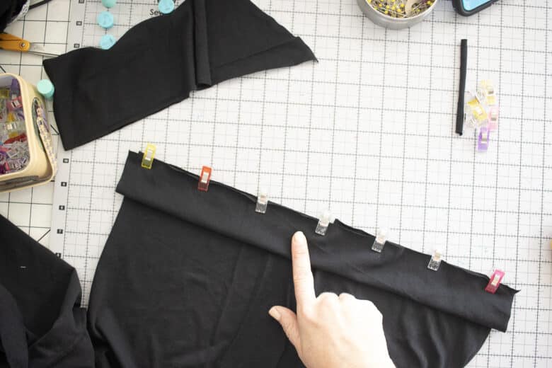 add cuffs or hem the romper