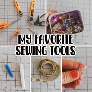 Check out the list of my must-have sewing tools. This list of sewing tools I can't live without will inspire you to see which ones are your favorites as well and others you might like to try.