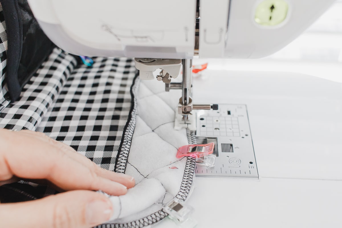 sew sides to bottom of pencil pouch