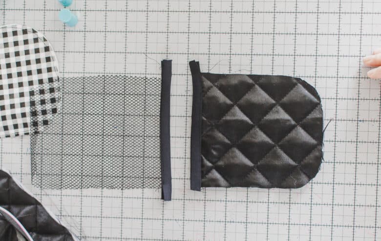 finished the edges of the top pockets with fold over elastic