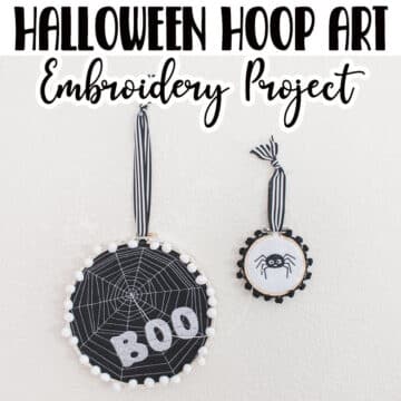 Halloween hoop art embroidery project