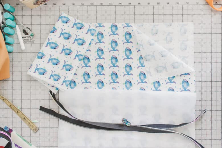 supplies for boxy pouch