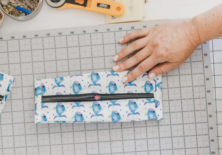 turn pouch right side out