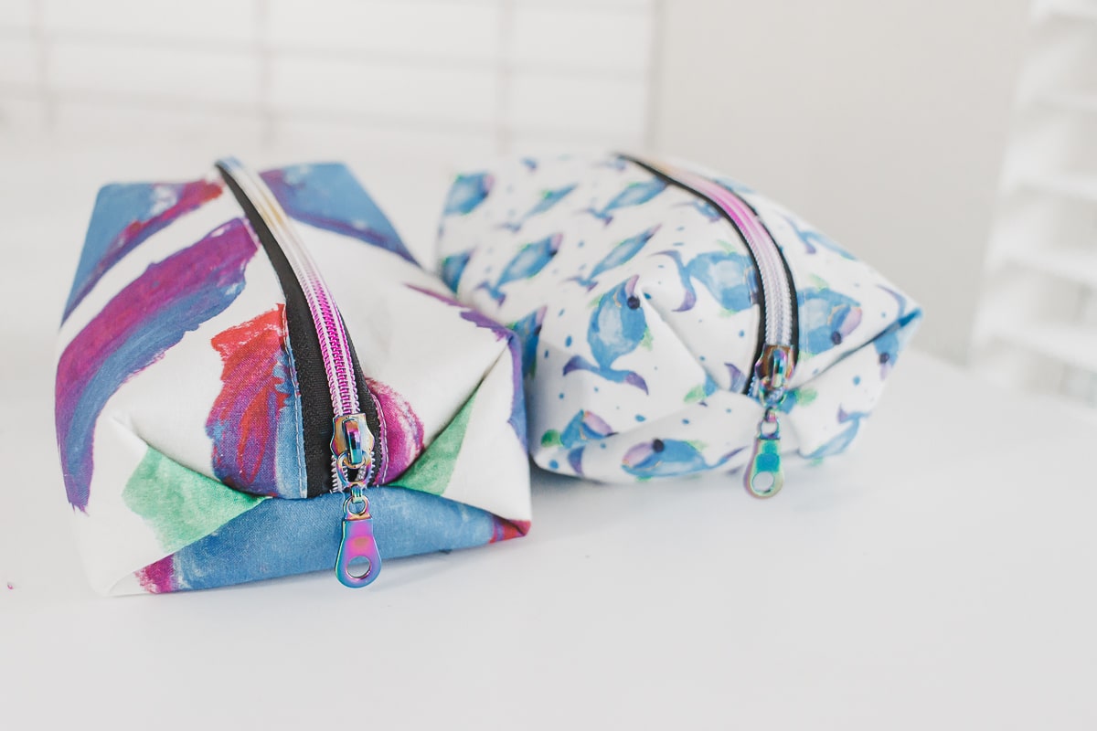 boxy zip pouch sewing tutorial