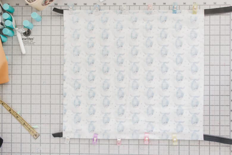 add second piece of fabric