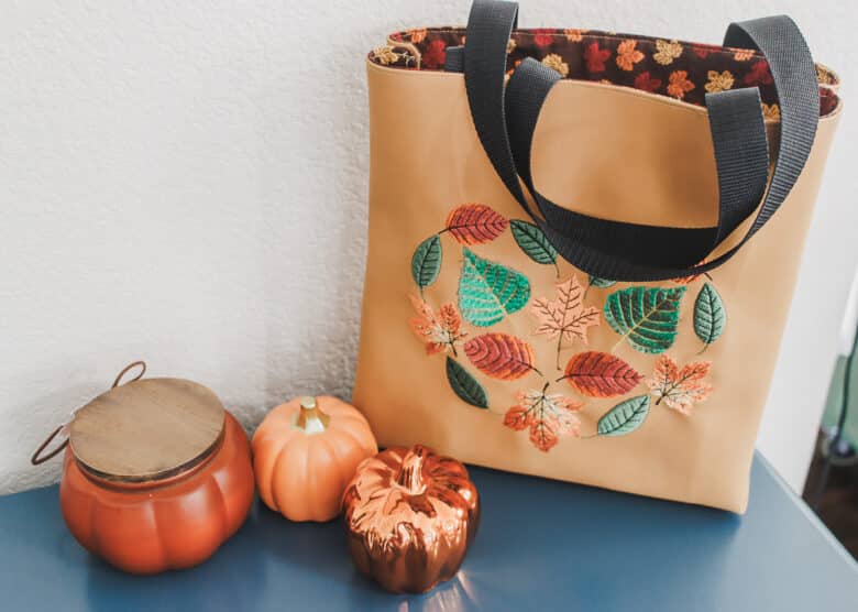 tote bag tutorial with embroidery