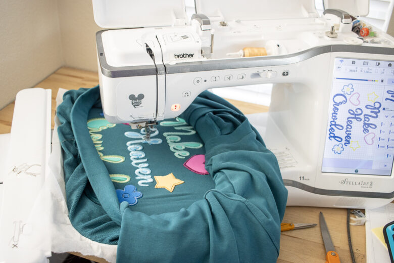 cute embroidery with puff foam