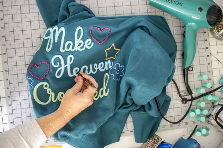 use tweezers to pick any small foam pieces