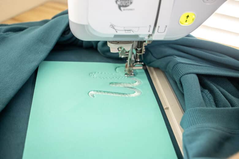 embroidery each letter or word at a time