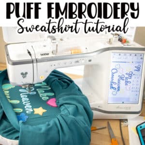 Learn how to create puff embroidery with this sewing tutorial. Puff embroidery is so cute and fun and easy to create. Everything you need to get started with your own puff embroidery project.