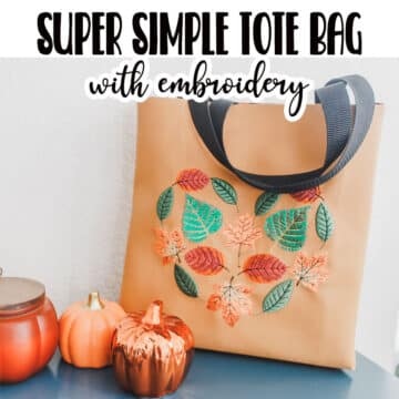 This simple tote bag tutorial is a fun and different way to sew a tote. The easy method is fun and functional and creates a lined bag. Add embroidery for a fun design feature for this lined tote bag.