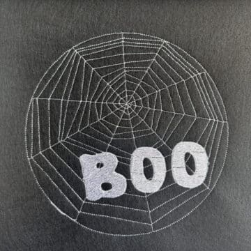 Halloween Hoop Art Spider web