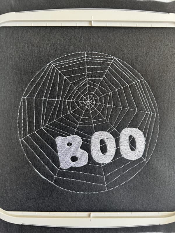 Halloween Hoop Art Spider web