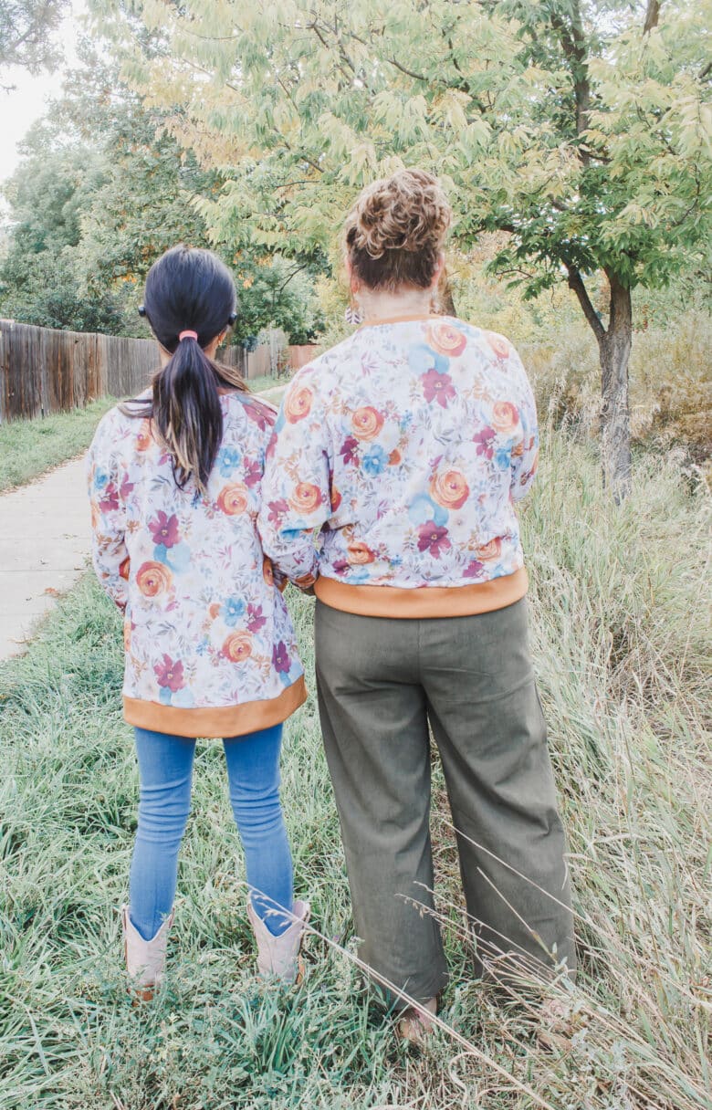 sweatshirts for fall with french terry and free sewing patterns