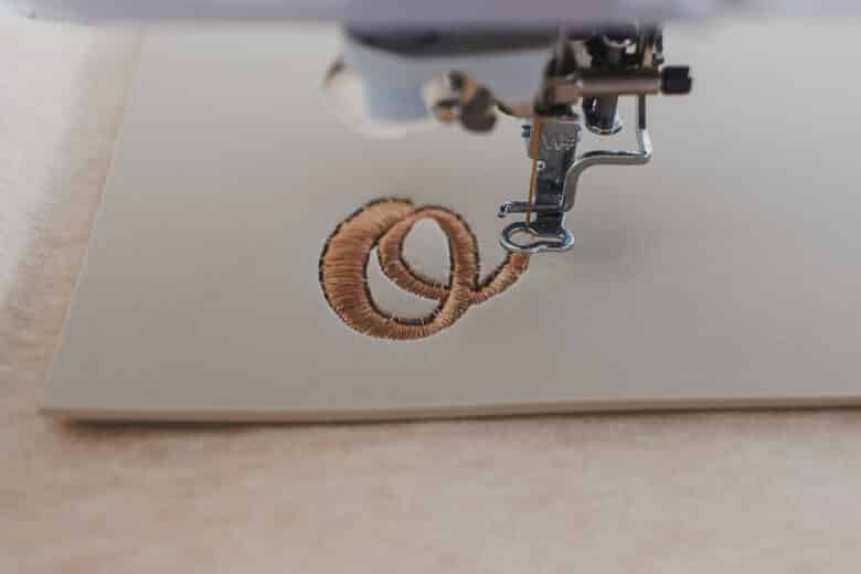 puffy foam embroidered sweatshirt