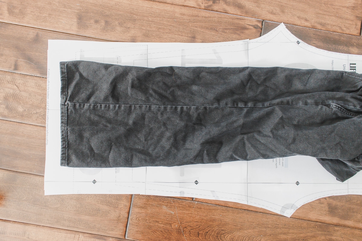 sweatpant leg hack to widen