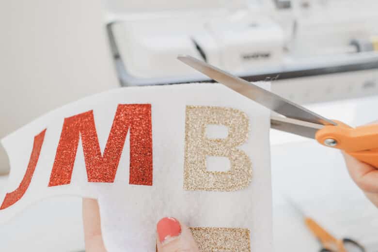 cut around letters with a very small seam allowance