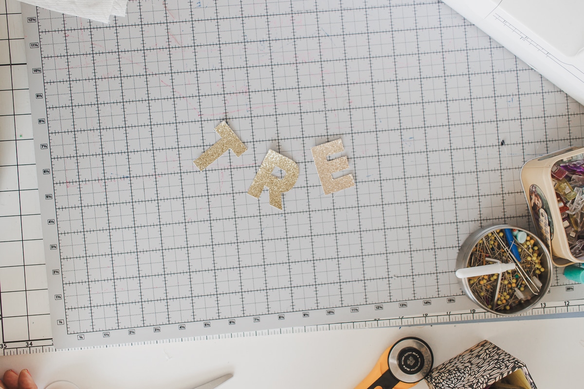 letters cut from