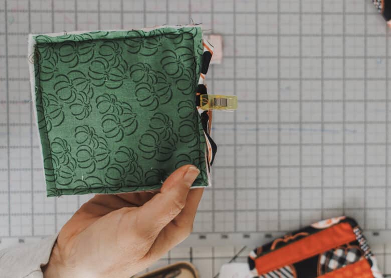 fold binding over to the back