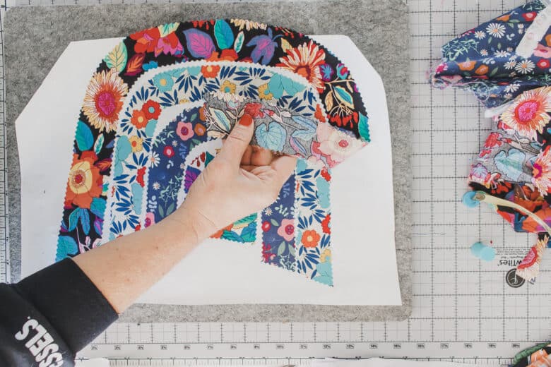 peel fabric off fusible, make sure webbing has connected to fabric