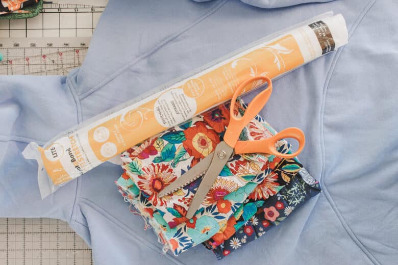 supplies for rainbow sweatshirt