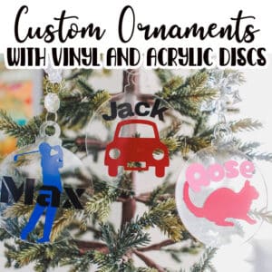 Custom acrylic disc ornament tutorial how to create custom ornaments with acrylic discs and vinyl. Christmas ornament tutorial