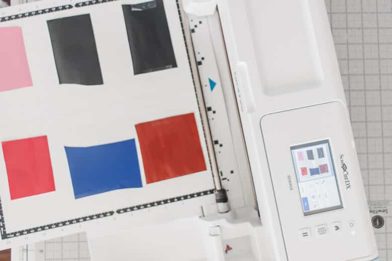 place vinyl on mat spread out