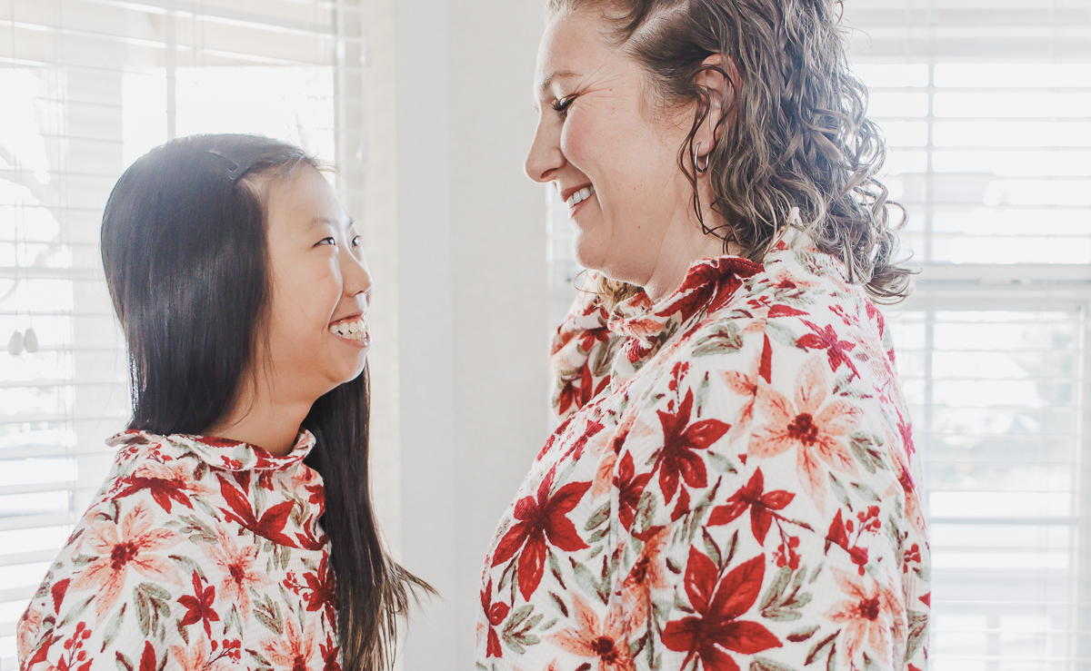 matching Christmas sweatshirts with the Greenstyle Surge sweatshirt. perfect for cozy winter