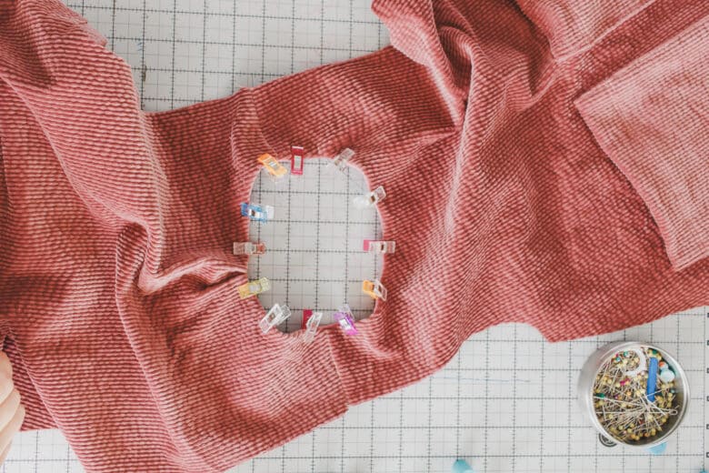 fold over bias and pin/clip