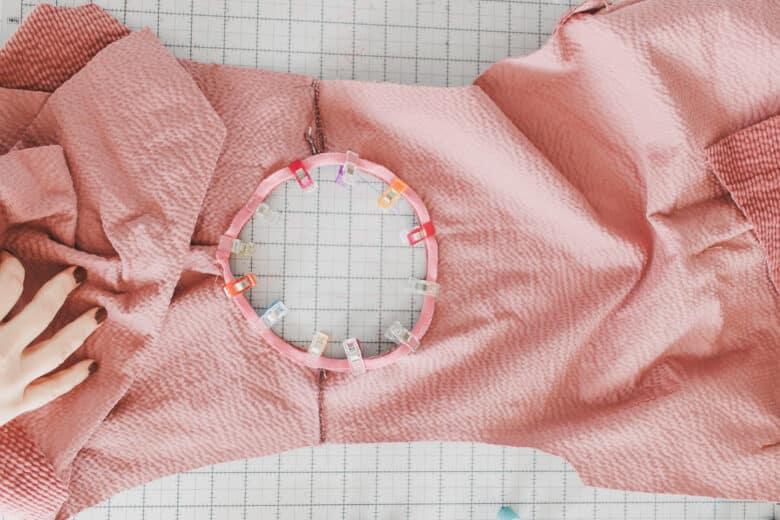 inside view of neckline