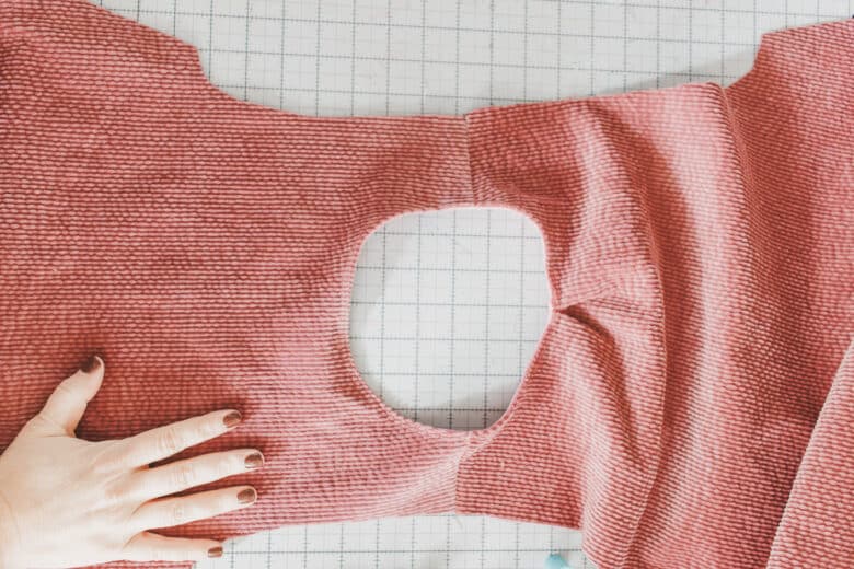 stitch to finish neck