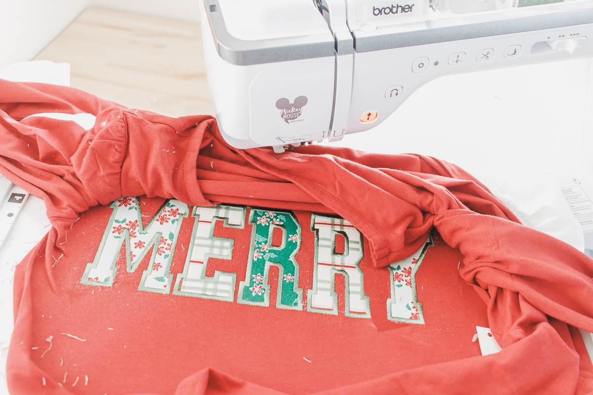 MERRY shirt applique tutorial project