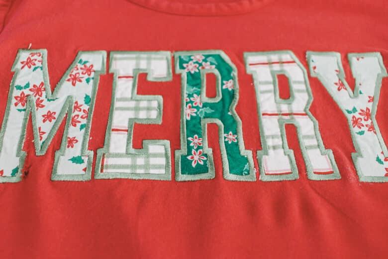 Merry shirt applique tutorial