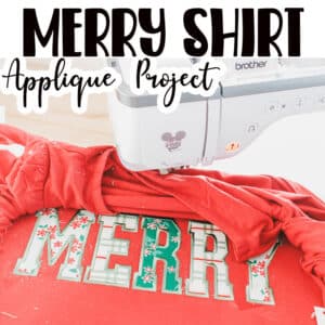 Merry Shirt Christmas Applique Tutorial Learn how to make a MERRY shirt with applique for a fun Christmas shirt. A fun and easy Christmas shirt tutorial, make with any word, or MERRY like I did with fun Christmas fabric.