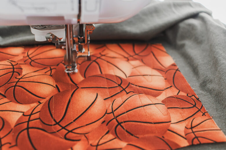 stitch again to secure the fabric