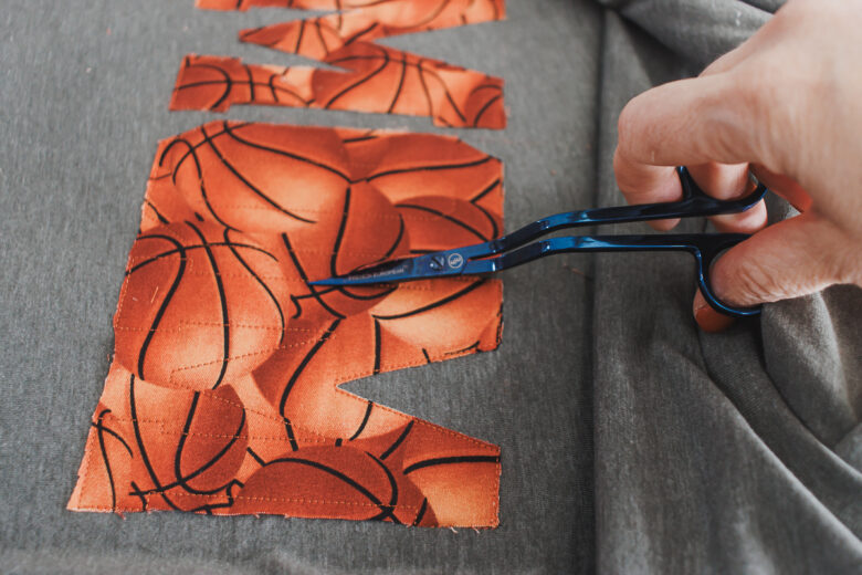 trim around stitches