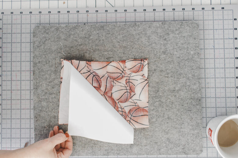 prep fabric with backing