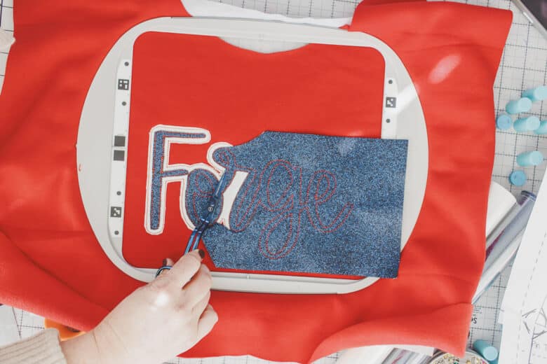 trim second layer to finish