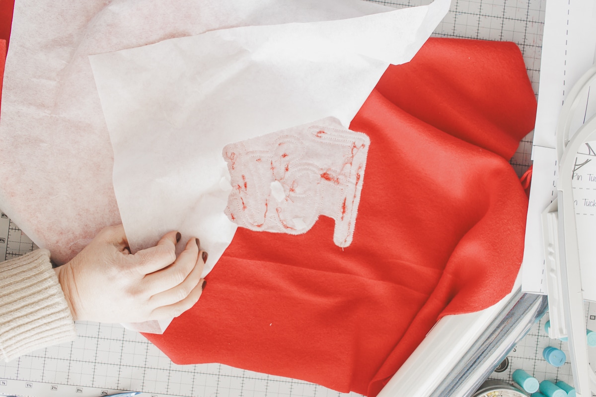 peel off backing to finish