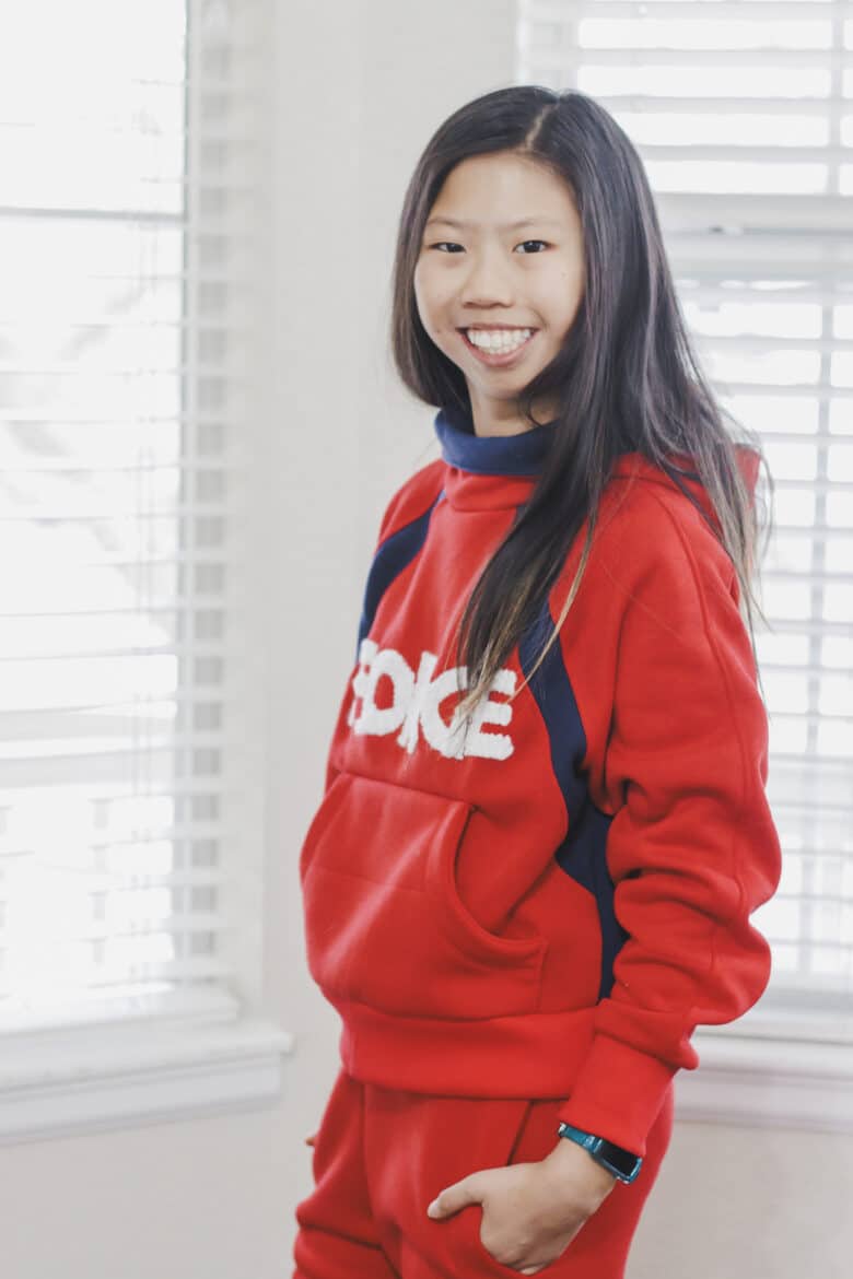 support your team with yarn couching sweatshirt