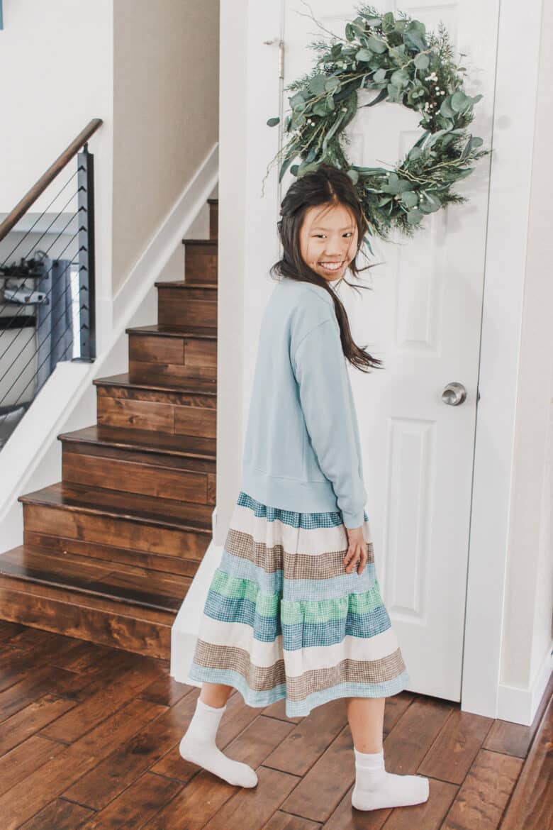 sweatshirt to dress sewing tutorial