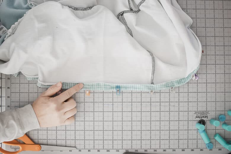 hem the bottom of the skirt