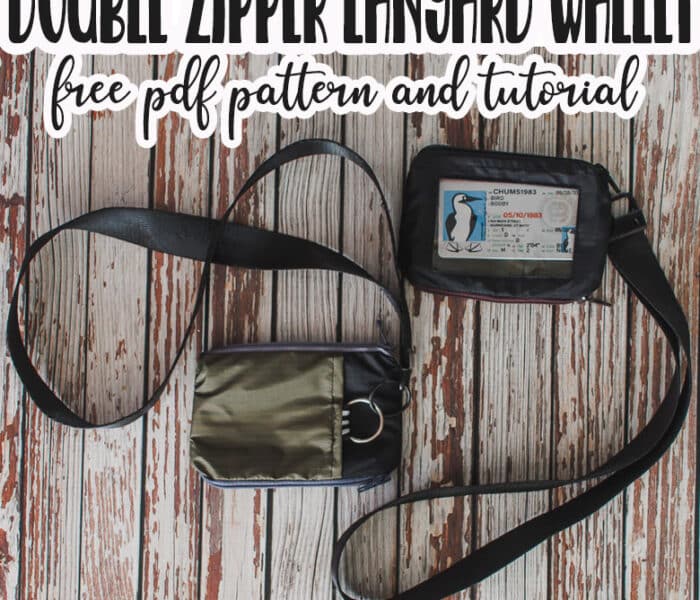 double zipper lanyard wallet free pdf and tutorial