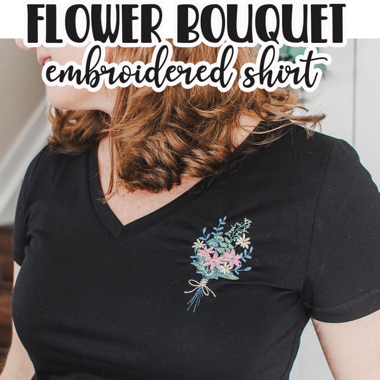 Learn how to create a simple embroidered shirt with a flower bouquet design. Simple and elegant this flower bouquet on your shirt adds a fun and beautiful detail. Embroidery tutorial to create this look.