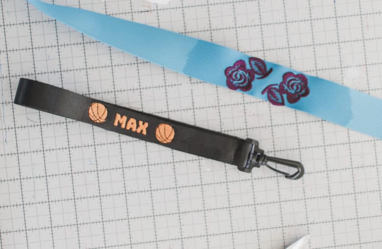 custom embroidery on lanyards
