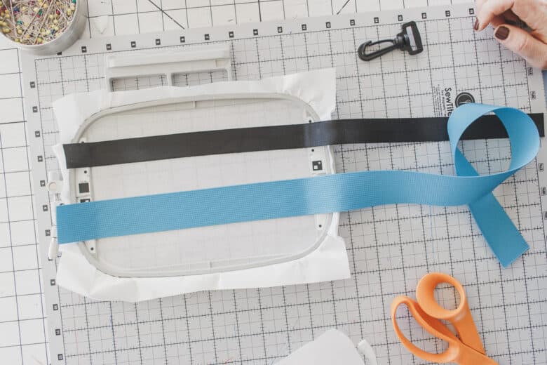 place strap on adhesive backing, make sure it's 