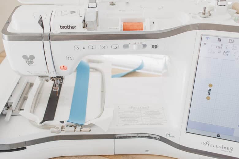 center design on strap